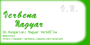 verbena magyar business card